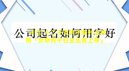 🦊 十二干支丙子是什么命格「女命丙子日坐正官上等」